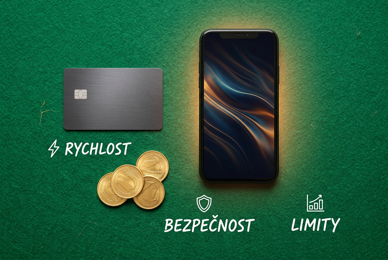 Infografika platebních metod a symbolů bezpečnosti v češtině